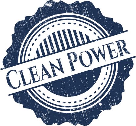 Clean Power grunge stamp