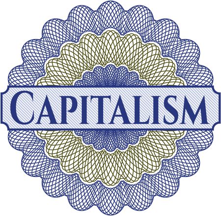 Capitalism abstract linear rosette