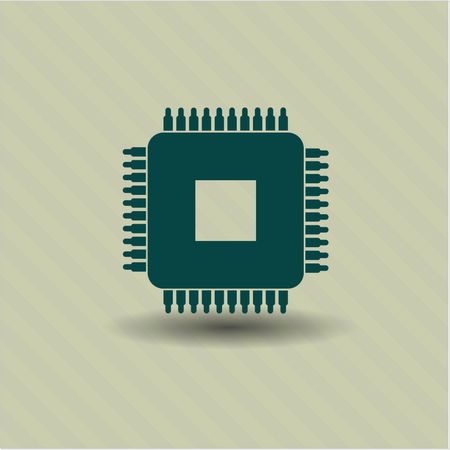 Microchip, microprocessor vector symbol