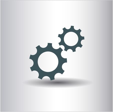 Gear (Team work) icon or symbol