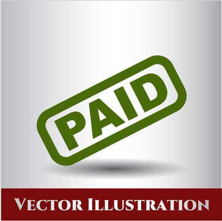 Paid vector icon