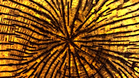 Weblike abstract of cross section of sawn tree stump with roughly radial notches, for decoration and background (eleventh in a series of fifteen)