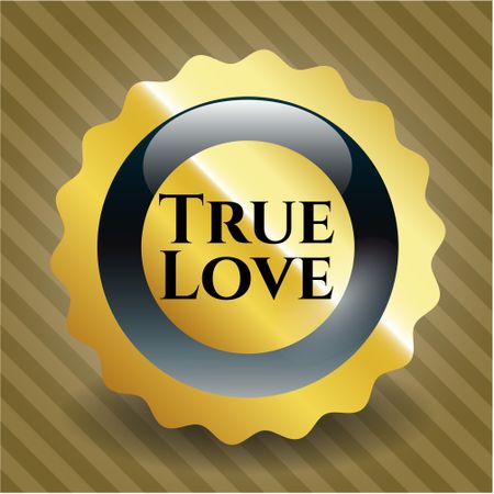 True Love gold emblem or badge