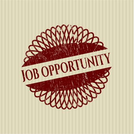 Job Opportunity rubber grunge texture stamp