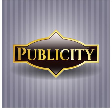 Publicity gold emblem or badge