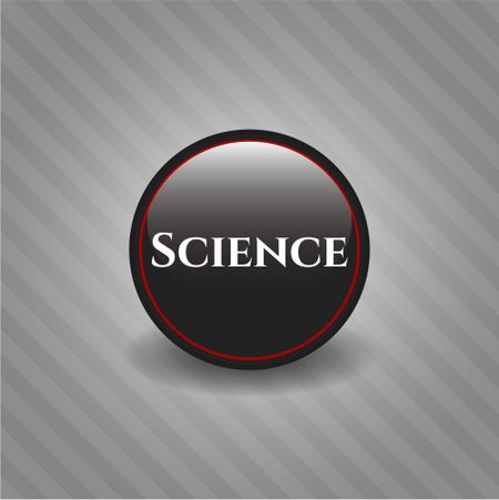 Science black shiny emblem