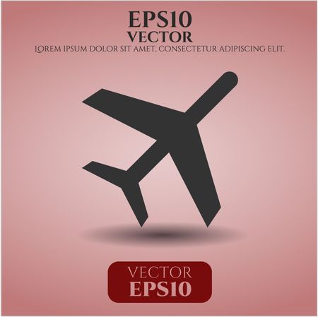 Plane vector icon or symbol