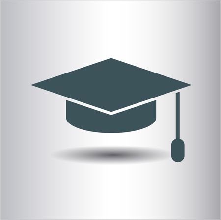 Graduation cap vector symbol