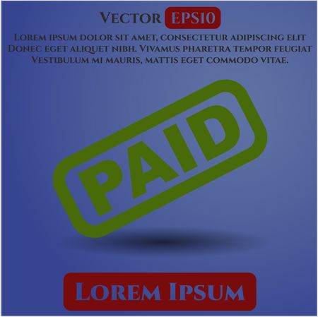 Paid vector icon or symbol