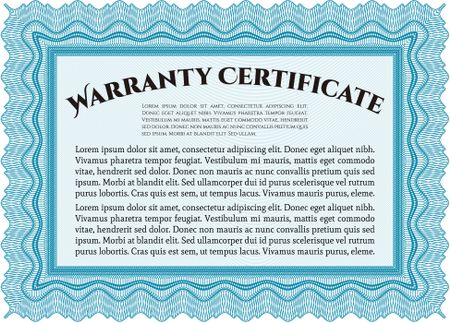 Template Warranty certificate. It includes background. Very Customizable. Complex border. 