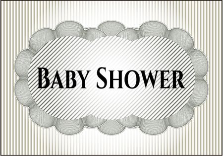 Baby Shower retro style card, banner or poster