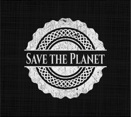 Save the Planet chalk emblem