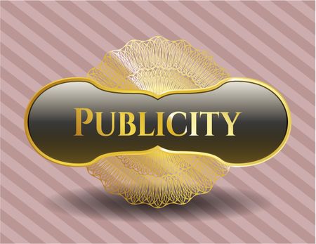 Publicity gold shiny emblem