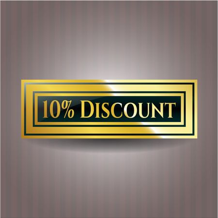 10% Discount gold emblem