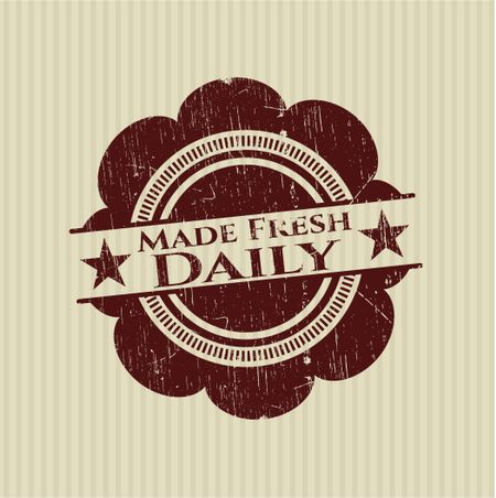 Made Fresh Daily rubber stamp with grunge texture