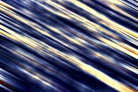 Streaky diagonal motion blur, mostly blues and yellows, with greater definition at either end, for decoration and background