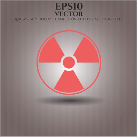 Nuclear, radioactive vector icon or symbol