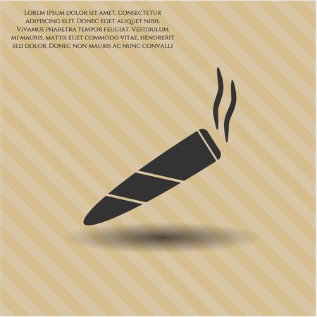 Joint (cigarette) vector symbol
