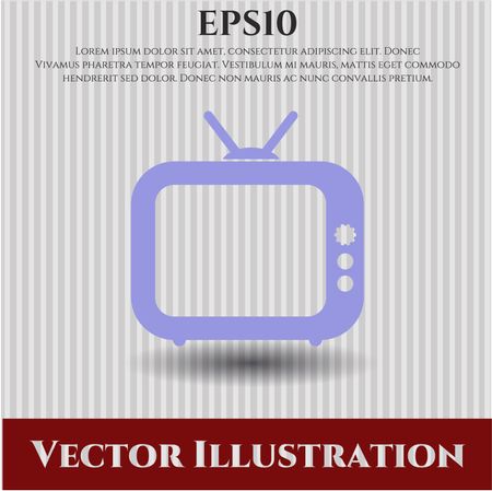 Old TV (Television) icon vector illustration