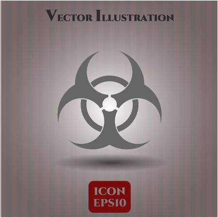 Biohazard vector icon or symbol