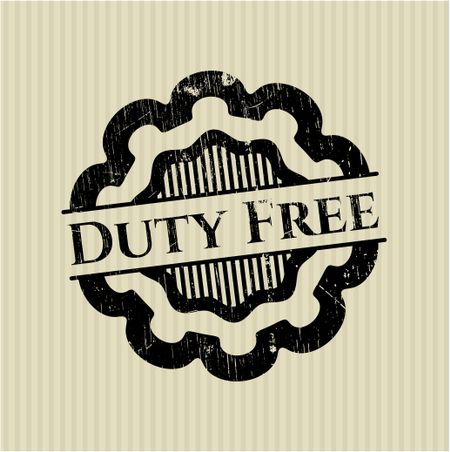 Duty Free rubber grunge texture stamp