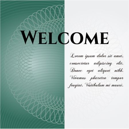 Welcome poster or card