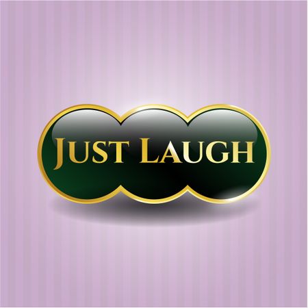 Just Laugh golden emblem or badge