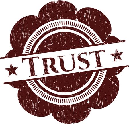 Trust rubber grunge stamp