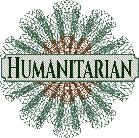 Humanitarian abstract rosette
