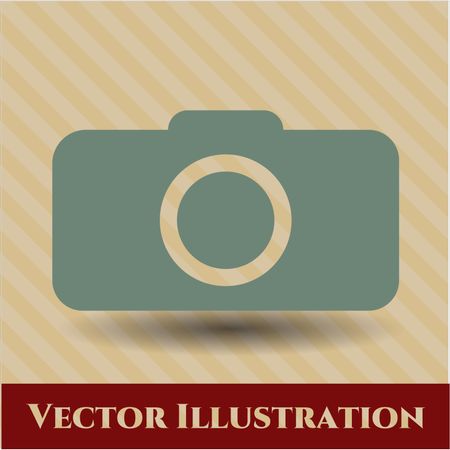 Photo camera vector icon or symbol