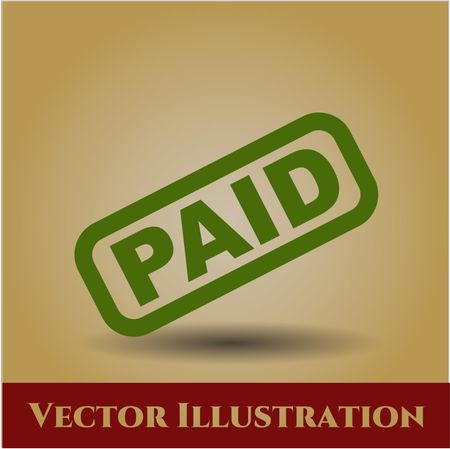 Paid vector icon