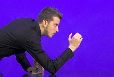 business man waiting for a challenger