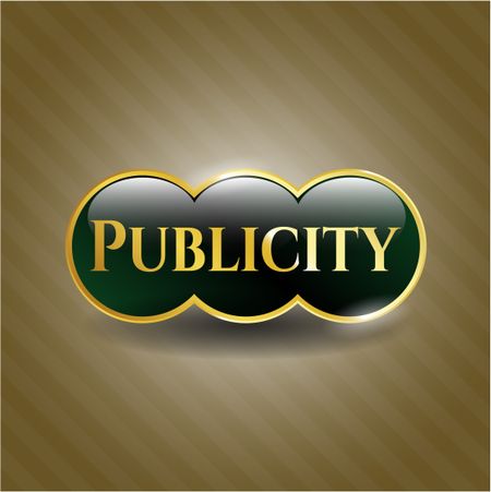 Publicity gold shiny emblem