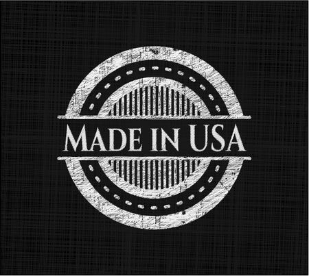 Made in USA with chalkboard texture