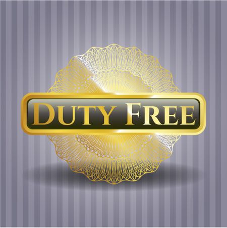 Duty Free gold shiny emblem
