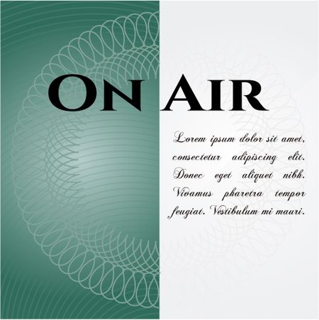 On Air card or poster