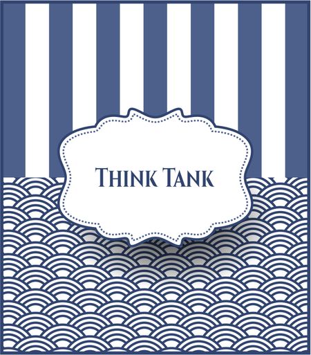 Think Tank retro style card, banner or poster