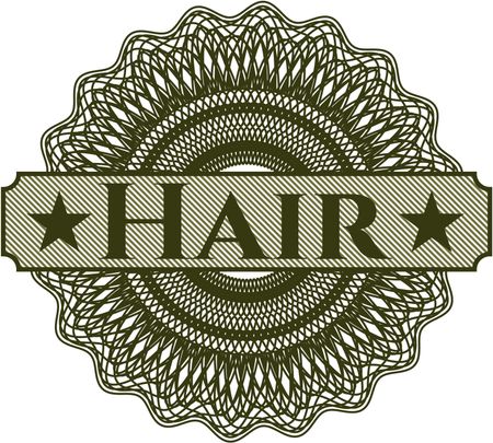 Hair abstract linear rosette