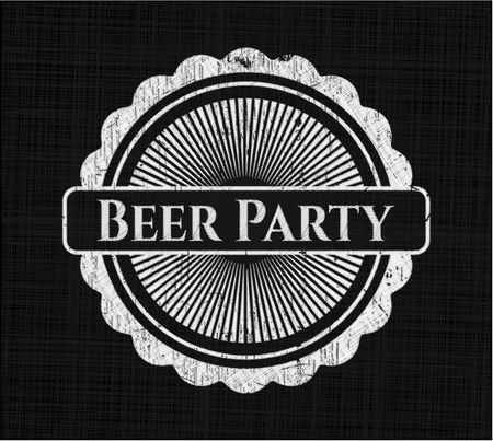 Beer Party chalkboard emblem