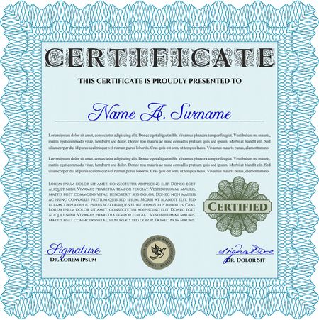 Certificate. With background. Artistry design. Customizable, Easy to edit and change colors.