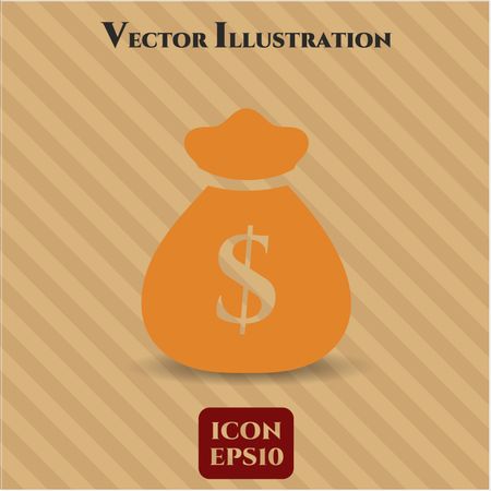 Money Bag vector icon or symbol