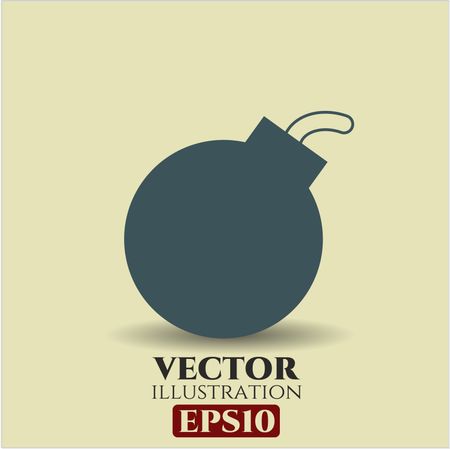 Bomb vector icon or symbol