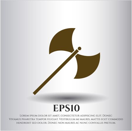 Medieval axe vector icon