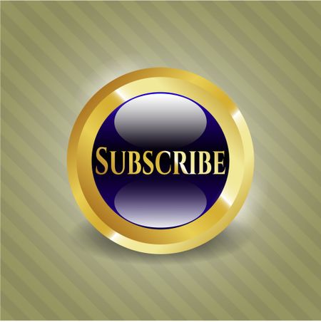 Subscribe gold emblem