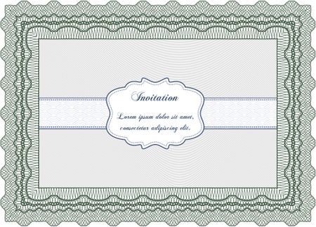 Retro vintage invitation. With great quality guilloche pattern. Customizable, Easy to edit and change colors.Good design. 