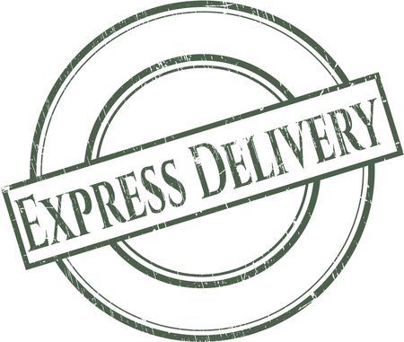 Express Delivery rubber stamp with grunge texture