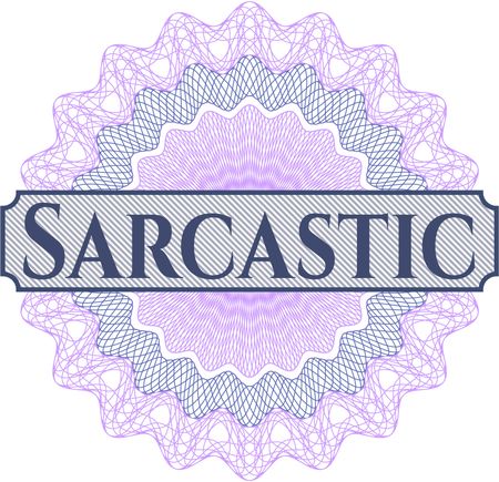 Sarcastic abstract linear rosette