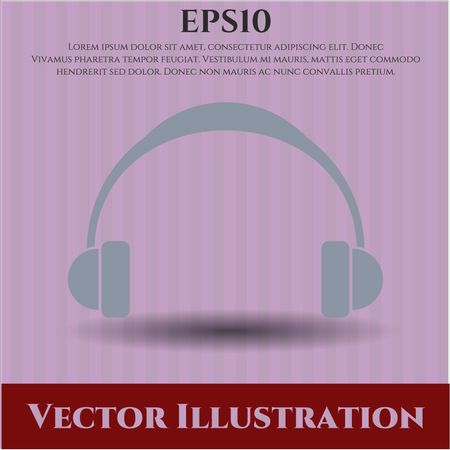 Headphones icon vector illustration