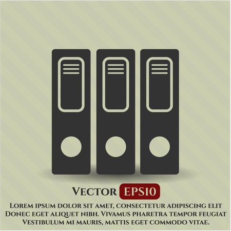 Three folders vector icon