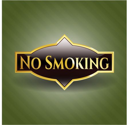 No Smoking gold badge or emblem